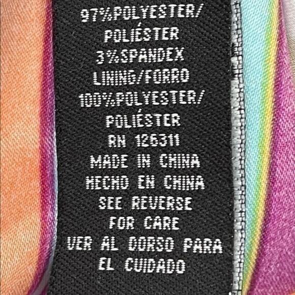 Ronnie Nicole Orange Tan Fit & Flare Striped Career Office Dress NWOT Size 8 - Picture 11 of 14